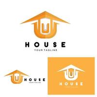 House Logo, Building Furniture Design, Construction Vector, Property Brand Icon, Real Estate, Housing vector