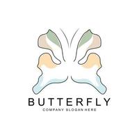 Butterfly Logo Design, Beautiful Flying Animal, Company Brand Icon Illustration, Screen Printing, Salon vector