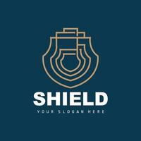 Shield Logo, Safe And Strong Security Vector, Design, Protection Simple Style, Template Brand Icon vector