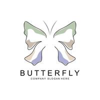 Butterfly Logo Design, Beautiful Flying Animal, Company Brand Icon Illustration, Screen Printing, Salon vector