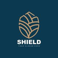 Shield Logo, Safe And Strong Security Vector, Design, Protection Simple Style, Template Brand Icon vector