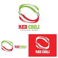 Red Chili Logo, Hot Chili Peppers Vector, Chili Garden House Illustration, Company Product Brand Illustration vector