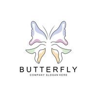 Butterfly Logo Design, Beautiful Flying Animal, Company Brand Icon Illustration, Screen Printing, Salon vector