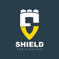 Shield Logo, Safe And Strong Security Vector, Design, Protection Simple Style, Template Brand Icon vector