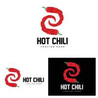 Red Chili Logo, Hot Chili Peppers Vector, Chili Garden House Illustration, Company Product Brand Illustration vector