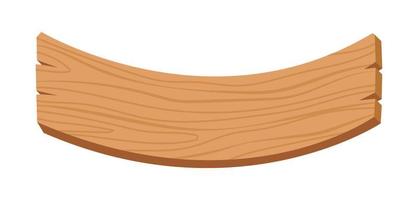 wooden badge banner, wooden plank plate vector