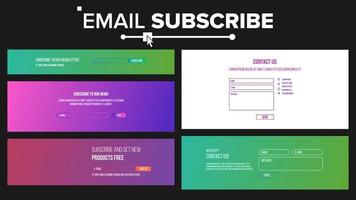Email Contact, Subscribe Form Vector. Text Box And Button. Submit Form. Illustration vector