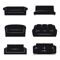 Set of isolated icons on a theme sofas vector