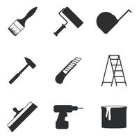 Set of isolated icons on a theme home repair vector