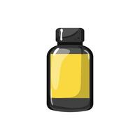 container vitamin bottle cartoon vector illustration
