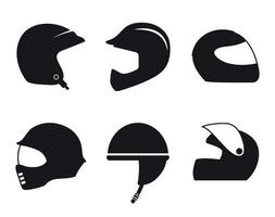 conjunto de iconos aislados en un casco temático vector