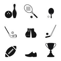 Set of isolated icons on a theme sport vector