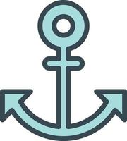 anchor illustration with flat style vector