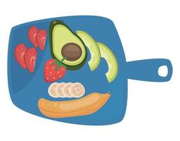 fresh fruits and vegetables vector