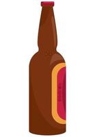 beer bottle drink vector