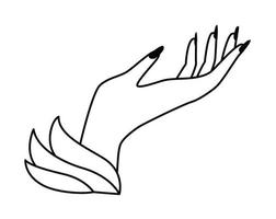 hand human line style vector