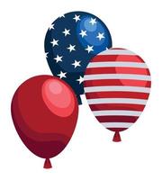 usa flag in balloons vector