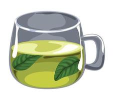 bebida de té verde vector