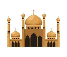 fachada de la mezquita musulmana vector