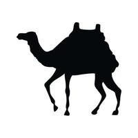 camel animal black silhouette vector