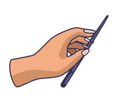 hand with needle vector