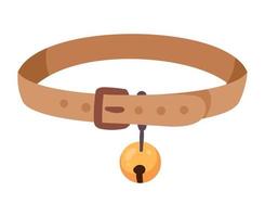 necklace with bell pet accessory vector