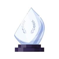 glass trophy cartoon vector illustration