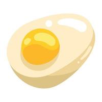 egg boiled breakfast food vector