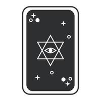 esoteric card with star vector