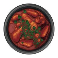 yeyuk bokeum korean food vector