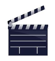 production movie clapperboard vector