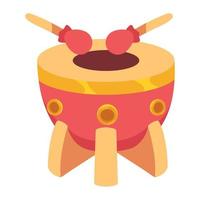 chinese drum instrument musical vector