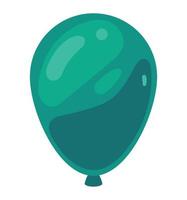 green balloon helium floating vector