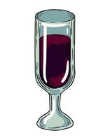 fresh wine in cup vector