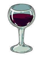 wine in classic cup drink vector