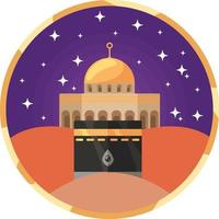 mecca and muslim mosque vector