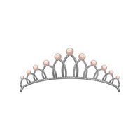 beauty tiara crown cartoon vector illustration