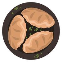 shawarma muslim food vector