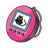 electronic pet pop art style vector