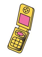 cellphone pop art style vector