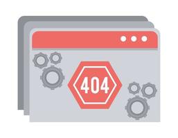 404 error in webpage template vector