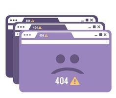 404 error in webpages vector