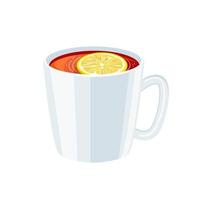 lemon tea cartoon vector illustration