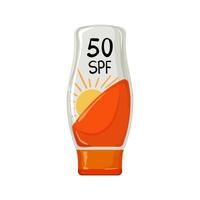 care sun cream cartoon vector illustration