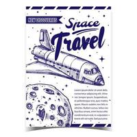 Space Travel Discoveries Advertising Banner Vector