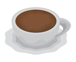 bebida de cafe en taza vector