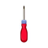 repair screwdriver tool cartoon vector illustration