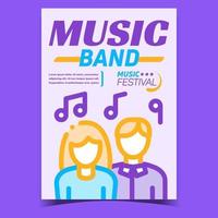 Music Band Creative Promotional Banner Vector