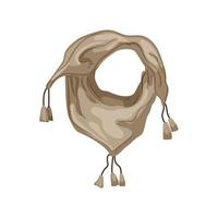 beauty scarf women cartoon vector illustration