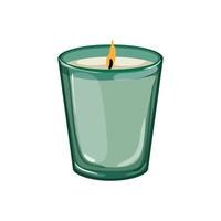glass scented candle cartoon vector illustration